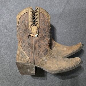 Durango Womens Cowboy Boots Size 7.5M Driftwood Distressed Brown Cowgirl Rodeo